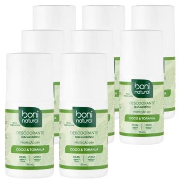 Imagem de KIT 08 BONI NATURAL DESODORANTE COCO E TORANJA VEGANO SEM ALUMINIO 55ML