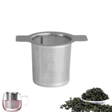 Imagem de Filtro de infusor de chá de malha Sifter, filtro de chá reutilizável de aço inoxidável 304, bule de chá, filtro de folhas soltas com alça, para folhas soltas de chá e café, filtro de chá com grande