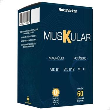 Imagem de Muskular Suplemento Alimentar 60 Cápsulas Magnésio Potássio 100 Pura N