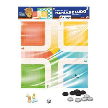 Imagem de Jogo De Tabuleiro Damas E Ludo 40 Peças Xalingo