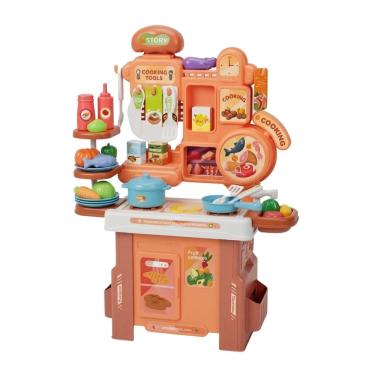 Imagem de Cozinha Infantil Brinquedo Mini Chef com 46 Peças Maxi Toys