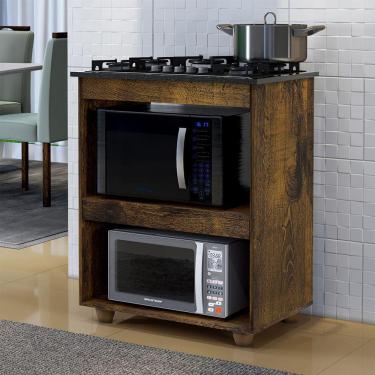 Imagem de Balcão Para Cooktop 5 Bocas Turim Ipê