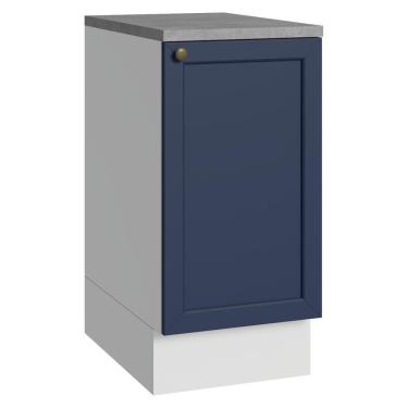 Imagem de Balcão De Cozinha 40 Cm 1 Porta Branco/azul Vik Madesa Branco/azul