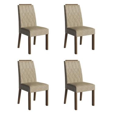 Imagem de Kit 4 Cadeiras De Jantar 4256 Com Espaldar Rustic-imperial Madesa