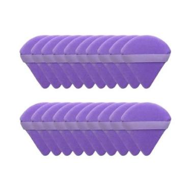 Imagem de Puff De Pó Triangular Macio E Peludo 2/5/10/20 Peças Para Uso Úmido E 