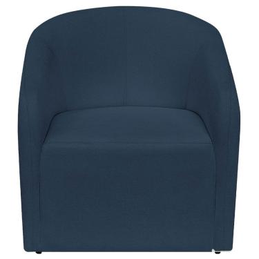 Imagem de Poltrona Luxo Decorativa Luiza Max Suede Azul Marinho