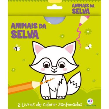 Imagem de Animais da selva - 2 livros de colorir sanfonados