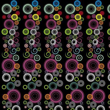 Imagem de Papel Parede Circulos Colorido Com Preto Adesivo Sala Quarto