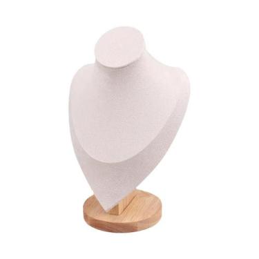 Imagem de Expositor De Joias Em Veludo: Busto De Manequim Para Colares E Pingent