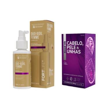Imagem de Kit Duoxidil Feminino 100ml Cabelo, Pele E Unhas Good Vit - Fortlife e