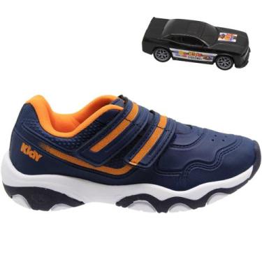 Imagem de Tênis Infantil Kidy Play Respitec Carrinho Divertido Menino, Azul, Mar