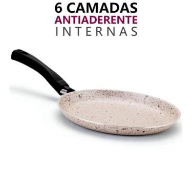 Imagem de Panquequeira - Tapioqueira - Frigideira - 22 cm - Bege Stone - Alegret