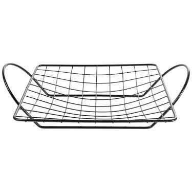 Imagem de Fruteira de Mesa Cromada Aramado - Preto - Utimil