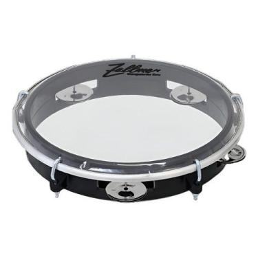 Imagem de Pandeiro 8 Polegadas Pele Transparente Abs Zellmer Preto