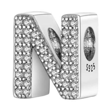 Imagem de Pingentes De Letras Em Prata Esterlina 925 Para Mulheres, 26 Letras De