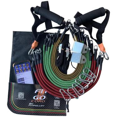 Imagem de Extensores Elásticos Revestido Exercícios Fittogo Cord 115kg-Unissex