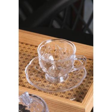 Imagem de Xícara de Chá com Pires Lyor New Butterfly Cristal 180ml - Wolff