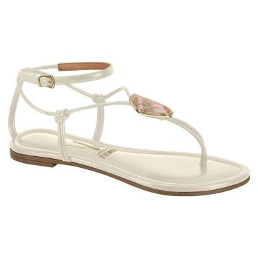 Imagem de Sandália Rasteira Feminina Vizzano Tiras Finas com Pedra