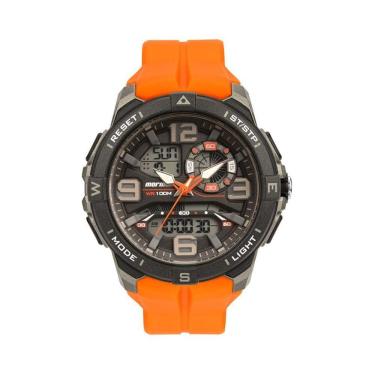 Imagem de Relógio Mormaii Masculino Ref: Mo18766a/8l Esportivo Anadigi Laranja