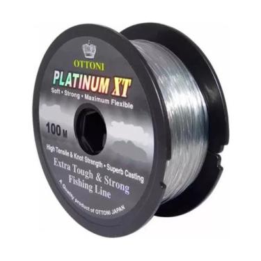 Imagem de Linha Monofilamento Platinum Xt 0,70 Mm 112 Lb 100 M Cinza - Ottoni
