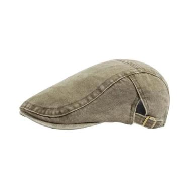 Imagem de Boina Unissex Vintage De Algodão Com Aba Reta Ajustável  Boné Casual R