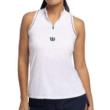 Imagem de Regata Wilson Tour Zip Tank Branco, G