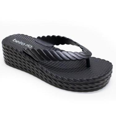 Imagem de Tamanco Feminino Beira Rio Salto Anabela Plataforma Conforto Original 