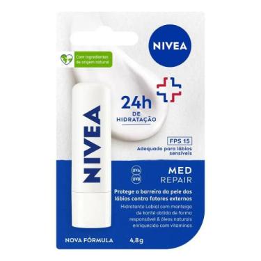 Imagem de NIVEA Protetor Labial Med Repair FPS15 4,8g, Hidratação Inte - Congrat