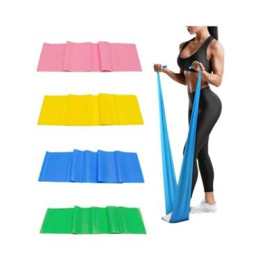 Imagem de Pacote Com 4 Bandas De Resistência TPE Para Yoga, Pilates E Reabilitaç