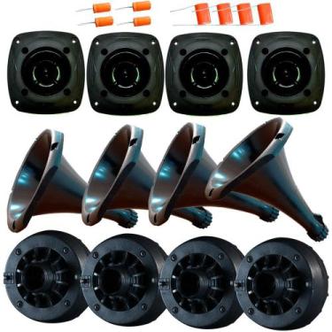 Imagem de Kit 4 Driver Profissional 720w Rms + 4 Corneta + 4 Tweeter - ORION