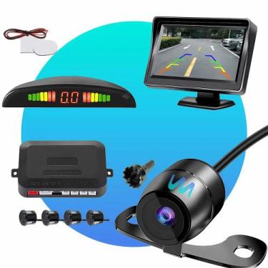 Imagem de Kit Tela Monitor Lcd 4,3 '' + Câmera De Ré Automotiva Univer - Congrat