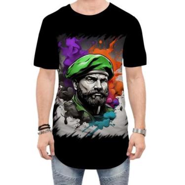 Imagem de Camiseta Longline Boina Verde Soldado Batalhão 6 - Kasubeck Store, GG