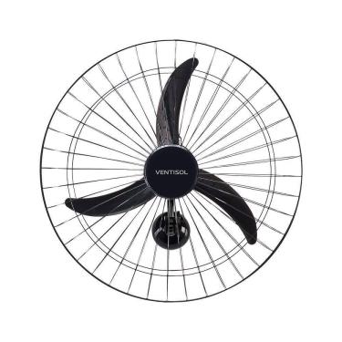 Imagem de Ventilador De Parede Ventisol Oscilante New 60 Cm Metal Preta 1200rpm 127v