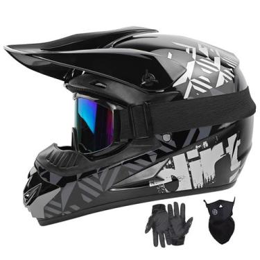 Imagem de Capacete de motocross SPARK Youth Kids aprovado pelo DOT (cinza, M)