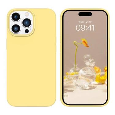 Imagem de Capa BENTOBEN para iPhone 14 Pro Max de 6,7" em silicone amarelo