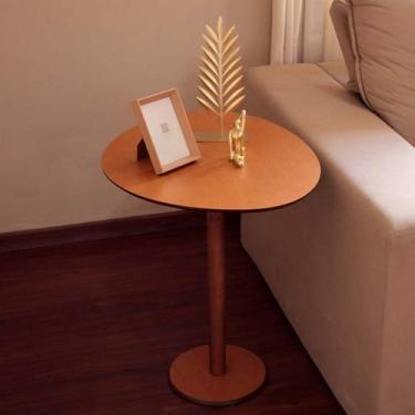 Imagem de Mesa Lateral de Apoio Monopé 50cm Orgânica Mel - Árvore de Minas