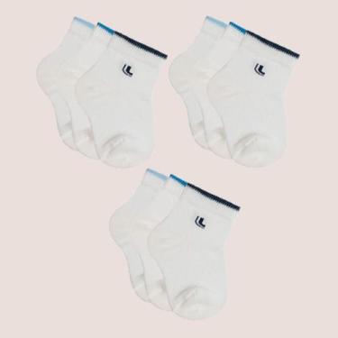 Imagem de Kit 9 Pares Meias Lupo Masculina Feminina Básica Infantil, M - 20 a 23