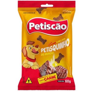 Imagem de Bifinho Petiscão para Cães Adultos Sabor Carne Ossinho - 60g - PETISCA