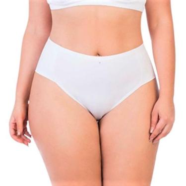 Imagem de Calcinha Alta de Microfibra Detalhe em Strass Lut, EG, Branco