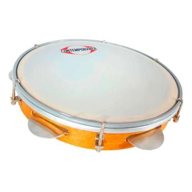 Imagem de Pandeiro contemporanea md 10'' pele leitosa light 82lt - CONTEMPORÂNEA