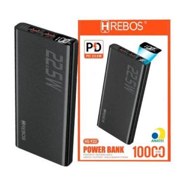 Imagem de Carregador Portátil Power Bank 10.000mah Rápido Display - HREBOS - HRE