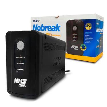 Imagem de Nobreak 600VA NHS Mini 4 Senoidal, Entrada Bivolt, S/120V, Bat. 1x 7Ah