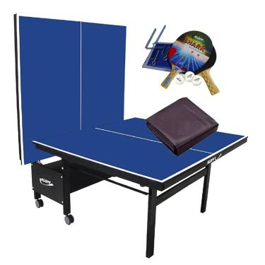 Imagem de MESA PING PONG 1084 KLOPF + KIT Completo 5031 + CAPA Fechada