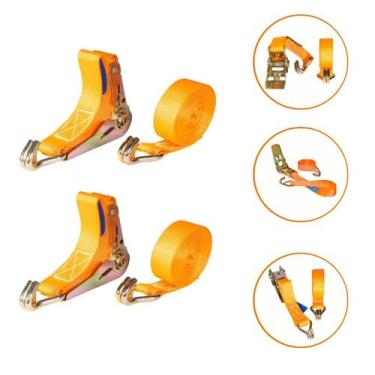 Imagem de Cinta Catraca 4,6mt Amarração 25mm Carga Até 800kg kit com 2 - Oluap