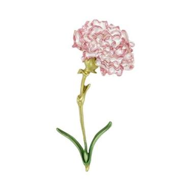 Imagem de Broches De Hortênsia Esmaltados Unissex Femininos Com Strass, Alfinete