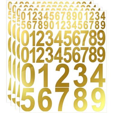 Imagem de Adesivos Numéricos Refletivos de Vinil Leinuosen 1 a 3 Polegadas à Pro