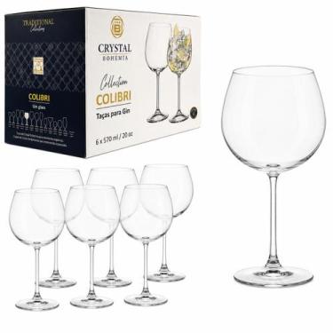 Imagem de Bohemia Cristal Conjunto Com 6 Taças De Gin Gastro Colibri de Cristal 