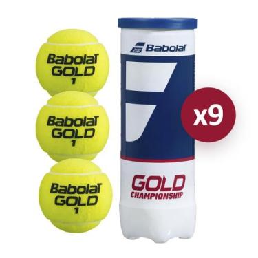 Imagem de Bola de Tênis Babolat Gold Championship - 09 Tubos c/ 3 Bolas Cor:Amar