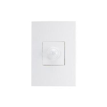 Imagem de Sensor de Presença Modular MarGirius Sleek 120 com Placa 4x2 Branco Bi