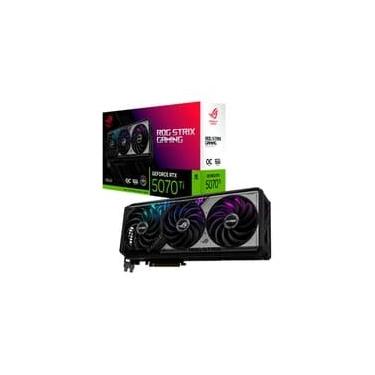 Imagem de Placa de Vídeo Asus ROG STRIX RTX 5070 TI OC 16G GAMING NVIDIA Geforce, 16GB, GDDR7, 256bits, Triple Fan, DLSS 4 - 90YV0M90-M0NA00